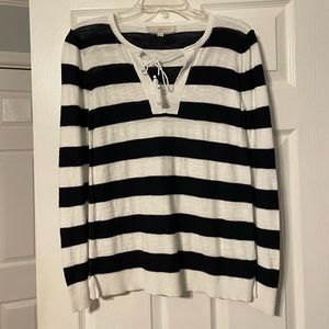 Loft Nautical Lightweight Striped Sweater
